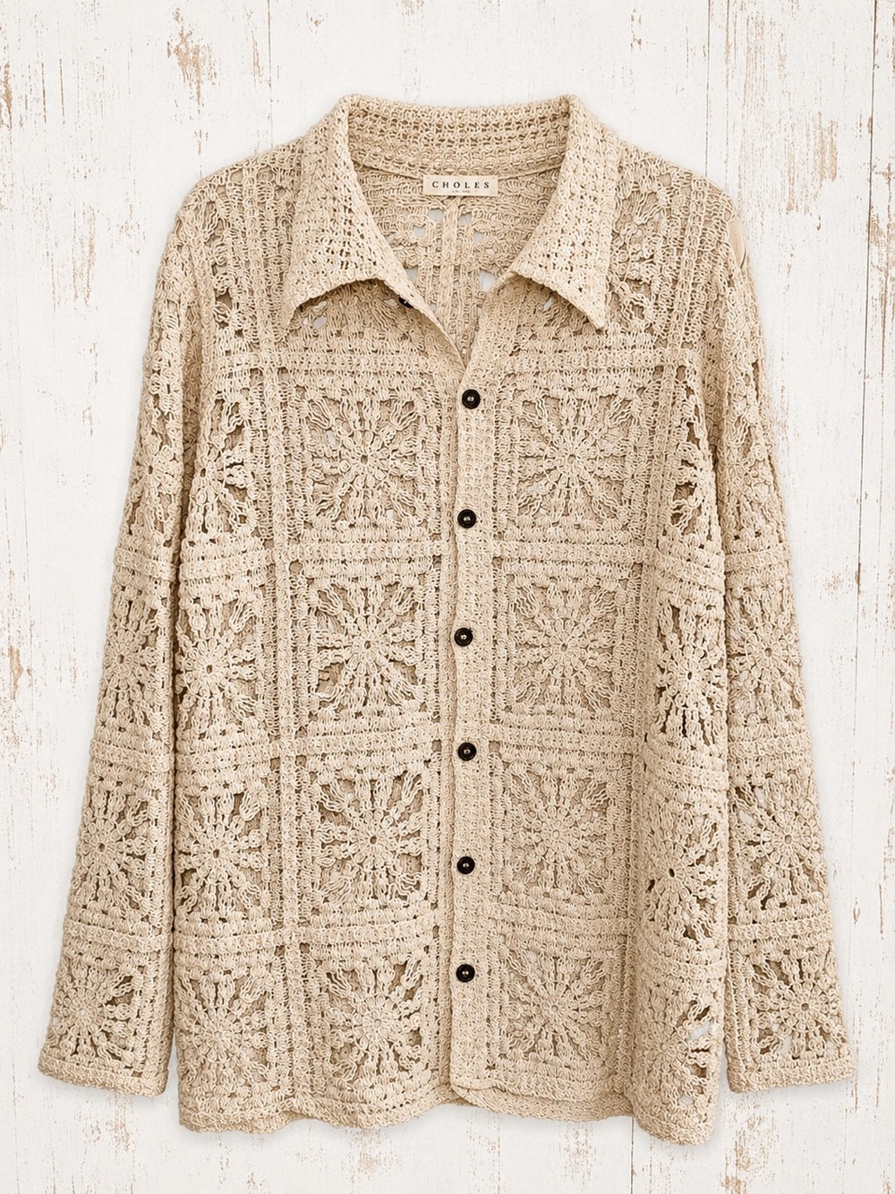 POL NWOT Sweater Crochet Cardigan - Button Front - Open Knit Sweater